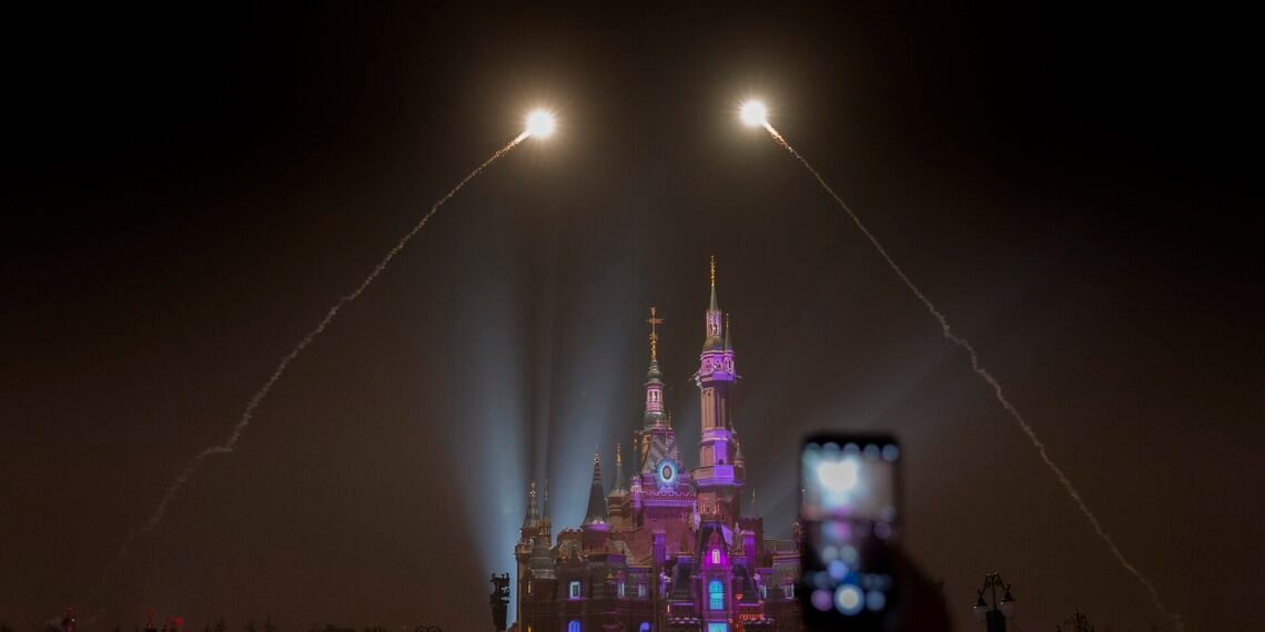 Firework in Shanghai Disneyland Park