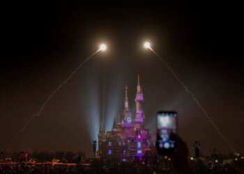 Firework in Shanghai Disneyland Park