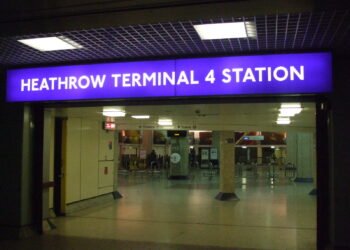 Heathrow Terminal 4 tube entrance