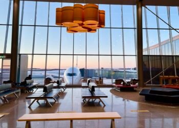 Helsinki Airport interior and Finnair Airbus A350 XWB in 2022