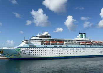 Margaritaville at Sea Paradise docked in Nassau, Bahamas