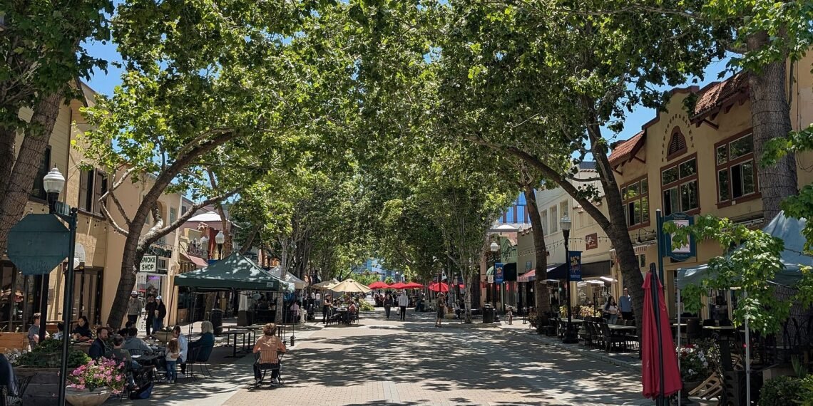 Historic Murphy Avenue in downtown Sunnyvale, California