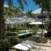 Courtyard of The Ocean Club resort on Paradise Island, The Bahamas