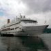 The cruise ship Oriana, now Corazul Cruceros' Buenavista, docked in Trondheim, Norway