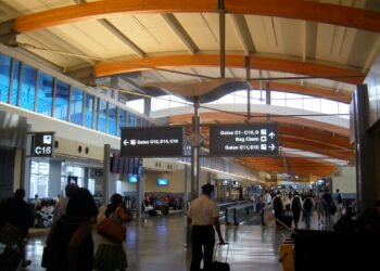 Inside the terminal at Raleigh-Durham International Airport