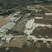 Aerial view of the domestic terminals at Sydney Airport