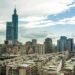 Skyline of Xinyi District, Taipei, Taiwan, with Taipei 101