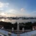 Tokyo Bay seen from Odaiba in the evening