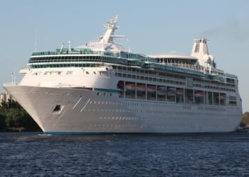 Royal Caribbean cruise ship Vision of the Seas docked in Nassau, Bahamas
