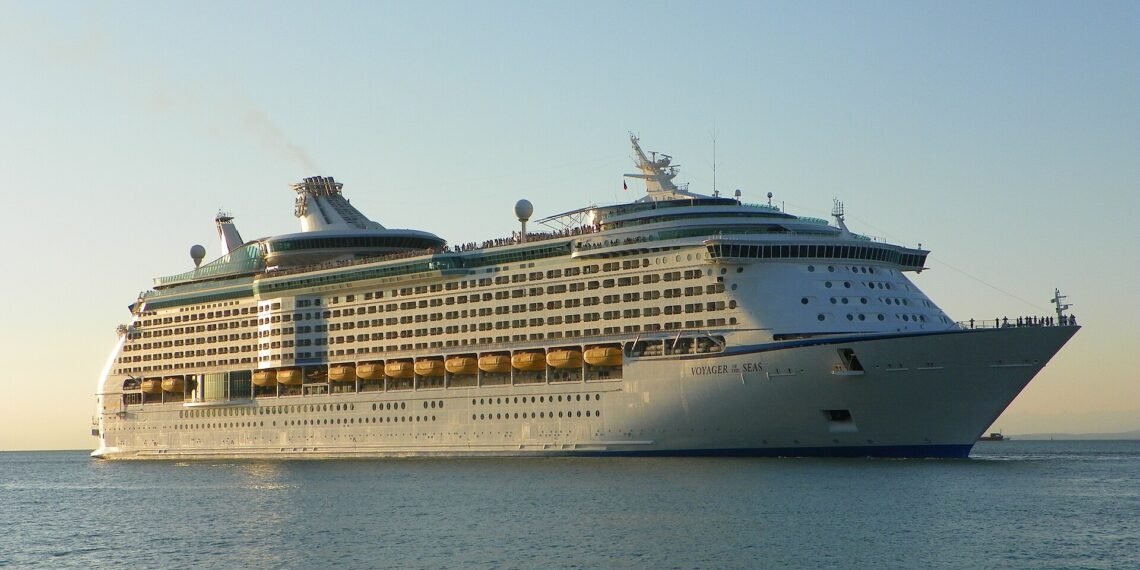 Royal Caribbean cruise ship Voyager of the Seas at sea near Koper